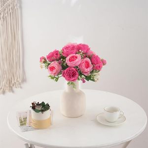 <span class=keywords><strong>Bouquet</strong></span> <span class=keywords><strong>de</strong></span> fleurs <span class=keywords><strong>de</strong></span> pivoine en soie artificielle, fausses <span class=keywords><strong>pivoines</strong></span>, arrangement floral, décoration <span class=keywords><strong>de</strong></span> centre <span class=keywords><strong>de</strong></span> table pour mariage ou fête - Product Image 2