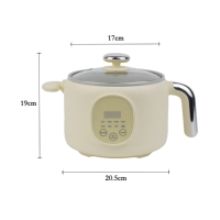 Casserole électrique multifonctionnelle pour la maison, 2 L, cuiseur à œufs, réglage de la température, chauffage rapide, contrôle numérique, poêle électrique