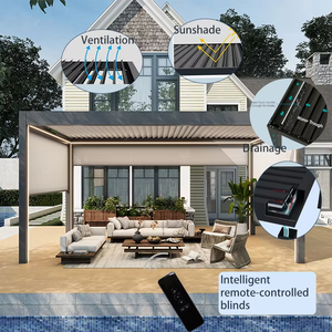 <span class=keywords><strong>Pergola</strong></span> <span class=keywords><strong>en</strong></span> aluminium sur mesure pour patio arrière <span class=keywords><strong>avec</strong></span> système de toiture intelligent <span class=keywords><strong>et</strong></span> portes coulissantes <span class=keywords><strong>en</strong></span> <span class=keywords><strong>verre</strong></span> sans cadre - Product Image 6
