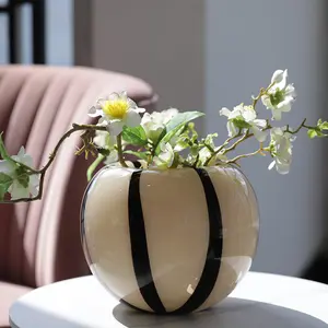 Florero de cristal de manzana para decoración del hogar, florero de vidrio hidropónico para decoración del hogar