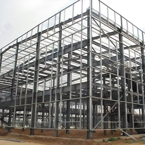 Edificio de taller de fábrica de almacén de estructura de acero prefabricada de gran escala para almacenes duraderos eficientes de producción estructural - Product Image 1
