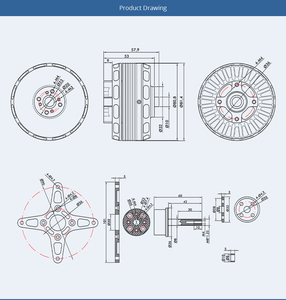 T-MOTOR AT7215 30CC 10KG 20KG 30KG 无刷直流垂直起降无人机固定翼飞机电机 - Product Image 3