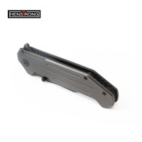 Couteau pliant de survie EDC pour le camping, lame en acier inoxydable, partie dentelée, pointe clip, revêtement titane, couteau de poche