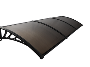 Auvent personnalisé multi-tailles et multi-couleurs, en polycarbonate PC de 2-3 mm, anti-bruit de pluie, avec structure en alliage d'aluminium antirouille - Product Image 2