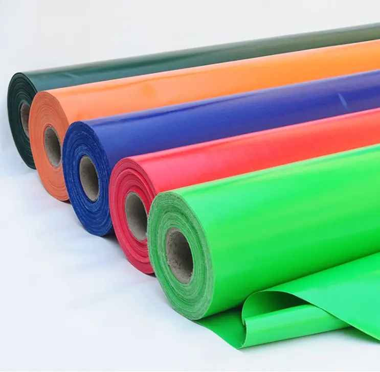Kamyon kapak malzemesi çadır malzemesi için PVC kaplı kumaş üreticisi Tarpaulin branda plastik PVC vinil branda rulo