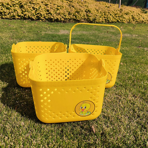 Yellow Duck Storage <b>Basket</b> Plastic Rectangle <b>Stackable</b> Neatening Storage <b>Baskets</b> For Bathroom Fruit Toiletries - Product Image 3