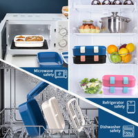 Aohea Boîte à Bento pour Enfants, Personnalisable avec Logo, Design Classique Portable, Facile à Nettoyer et Compatible Micro-Ondes