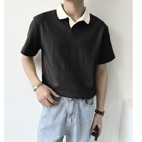 Polo de luxe pour homme mc A09, col à revers, manches courtes, coupe ample et décontractée, idéal pour l'été