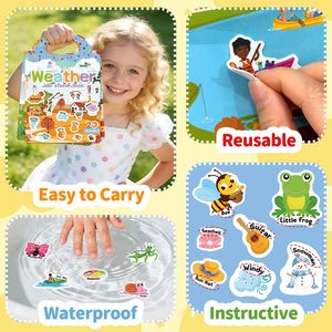 Libro de Pegatinas Reutilizables para Niños Pequeños de 3 a 6 Años, Libros de Pegatinas de Gelatina para Niños Pequeños, Juguetes de Actividades con Pegatinas de Viaje para Niñas y Niños - Product Image 6