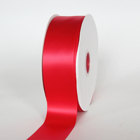 Paling Laris 100% poliester pita Satin merah muda 4cm pita Hari Valentine buket bunga yang diawetkan dekorasi hadiah