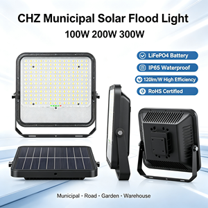 <span class=keywords><strong>Projecteur</strong></span> <span class=keywords><strong>solaire</strong></span> LED municipal CHZ en aluminium avec batterie LiFePO4 100W 200W 300W IP65 120lm/W RoHS - Product Image 3