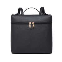 Pochette cosmétique multifonctionnelle en PU, forme D, petite, résistante à l'eau, avec logo personnalisé OEM/ODM, motif grain de litchi, portable, mini, pour voyage