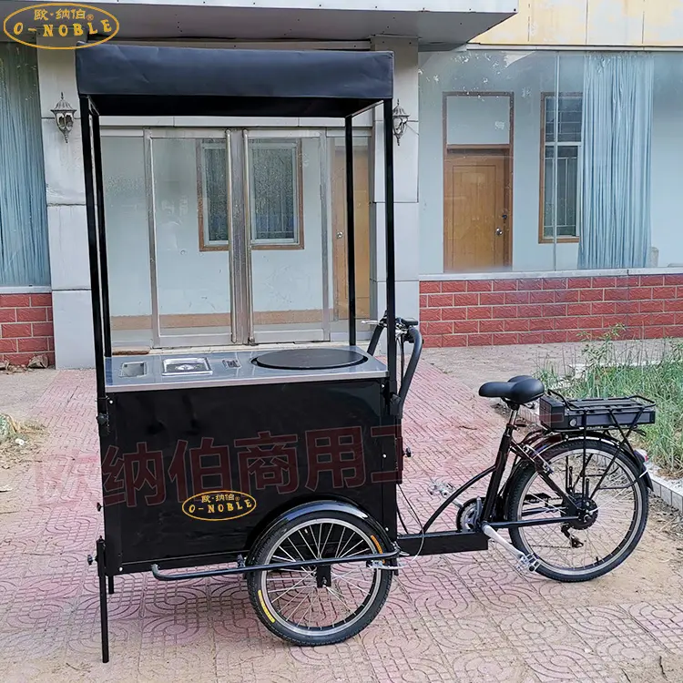 Bicicleta eléctrica de 3 ruedas, triciclo de comida rápida, nuevo diseño, entrega de comida, coches