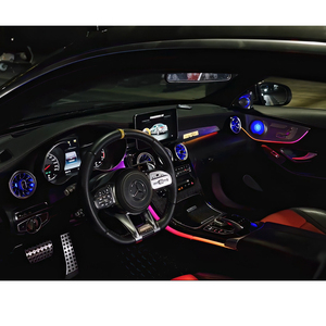 Iluminación Ambiental Interior LED de 64 Colores para Mercedes-Benz Clase C (W205) Coupé 2015-2021, Accesorios para Rejillas de Ventilación Tipo Turbina - Product Image 2