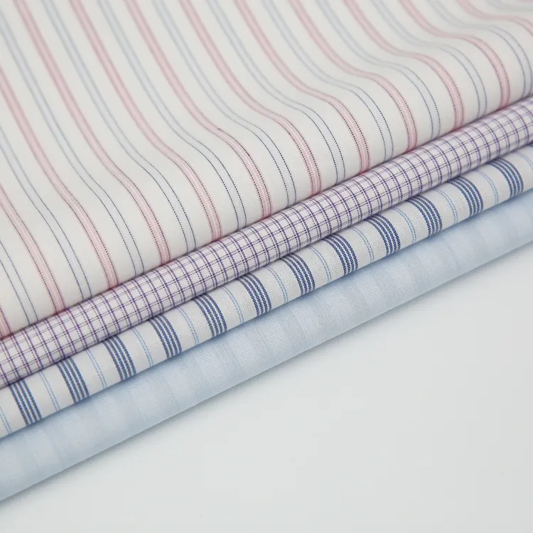 High quality lining pocketing fabric cotton yarn dyed woven striped poplin pocket fabric for pants