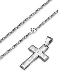 2024 articles religieux catholiques personnalisés collier de croix de la Sainte <span class=keywords><strong>Bible</strong></span> <span class=keywords><strong>pour</strong></span> hommes - Product Image 4