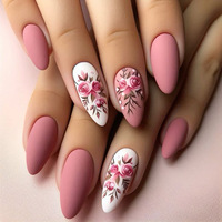 Nouveauté très vendue : 24 faux ongles à presser pour femme, motif carré 3D tournesol, en ABS, pour manucure