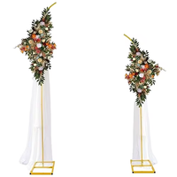 Arche de mariage en métal doré ballon fleur support de fond décoratif support d'arche