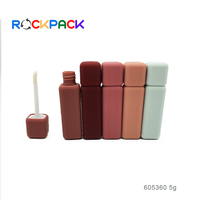 Tubes de brillant à lèvres carrés en plastique coloré de 5ml