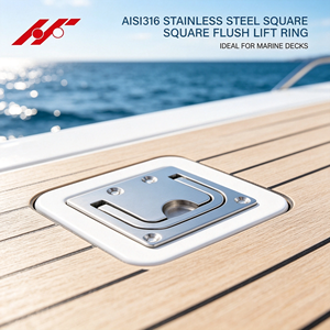 Anneau de levage carré en acier inoxydable pour trappe de bateau, quincaillerie marine hydro, accessoires de quincaillerie nautique - Product Image 1