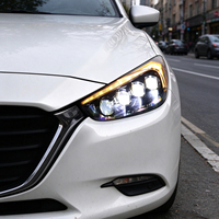 Ensemble de phares à LED avec lentille laser 4 lentilles pour Mazda 3 Axela BN 2017-2019, mise à niveau des clignotants séquentiels