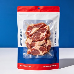Sacs sous vide transparents personnalisés OEM avec impression sur 3 côtés pour emballage <span class=keywords><strong>de</strong></span> <span class=keywords><strong>viande</strong></span>, poisson, saucisses, noix et aliments, avec logo imprimé - Product Image 1