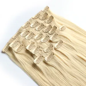 Hot Selling Seamless Clip In Hair 100% Vietnam Remy Human Hair Skin Weft Clip In Hair Extensions