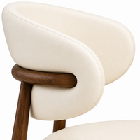 Ledergepolsterter Esszimmerstuhl mit Zeitgenössischem Design 6-Sitzer Komfortabel für Lange Meetings/Bankette für Zuhause Hotel & Villa