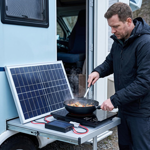 24V 48V Portable Single Burner Off-Grid Induction Cooker/<b>Stove</b> With Battery Power for Car & Household Use 2100W Power Instant & - Product Image 6