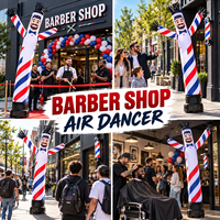 Ballon publicitaire gonflable Air Dancer pour salon de coiffure, idéal pour la promotion en extérieur, la visibilité et la personnalisation de la marque