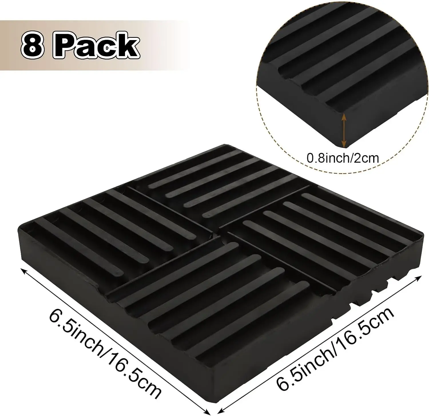Anti Vibration Pads Rubber Black anti vibration rubber for HVAC  Washers Compressors Treadmills Air Conditioner