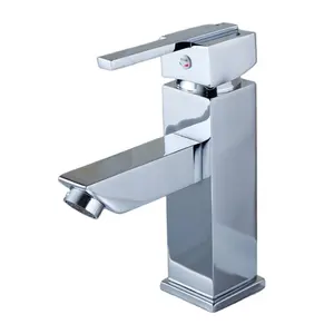 Rubinetto lavabo rubinetti bagno lavabo miscelatore quadrato ottone monoforo maniglia singola caldo e freddo nuovo Design 2022