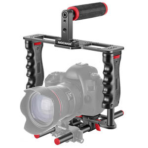 Kit de Jaula de Cámara Universal de Aleación de Aluminio para Cámaras DSLR y Videocámaras, con Asa Superior, Base <span class=keywords><strong>Arca</strong></span>, Capacidad de Carga de 25 kg, 20x17.3 cm - Product Image 1