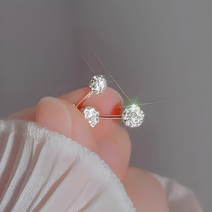 Bijoux de piercing d'oreille en cristal 3-6mm, en Argent sterling 925 et Acier titane, pour Hélix, Rook, Cartilage, Tragus, Scaffold, Clou de piercing - Product Image 5