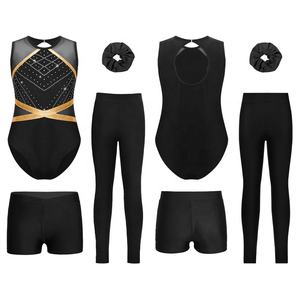 Conjunto de Leotardo con Pantalones Cortos, Leggings y Accesorios para la Cabeza para Niñas de 6 a 16 Años, para Danza, Gimnasia y Patinaje Artístico - Product Image 3
