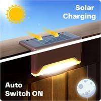 Lampes solaires LED étanches IP65 pour marches de jardin, lumières d'extérieur pour patio et escaliers