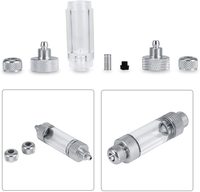 Compteur de bulles de CO2 pour plantes aquatiques d'aquarium, en métal, écologique, à tête simple/double, outil de réservoir de poissons anti-retour, 150 ml, rond