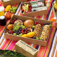 Boîte à lunch personnalisée, emballage pour le petit-déjeuner, le pain, les desserts, les sandwichs, les œufs épais, les toasts, les hamburgers, boîte à papier pour le petit-déjeuner