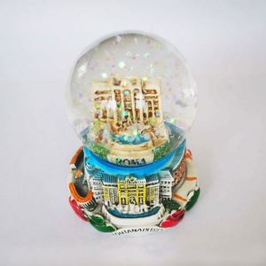 Boule de cristal décorative transparente personnalisée en sélénite 3D gravée sept couleurs, cadeau de Noël en résine époxy, souvenirs, fabricants de boules de neige - Product Image 3