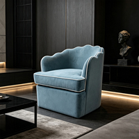 Fauteuil d'angle moderne et confortable en tissu capitonné, siège individuel pour salon, canapé individuel pour la décoration intérieure