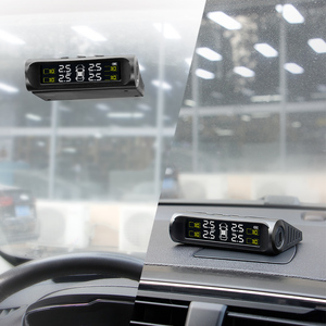 Wireless Tire Gauges Dashboard Windshield Car Monitor System USB Solar Rechargeable <b>TPMS</b> YB068-W Rechargeable <b>TPMS</b> YB068-W - Product Image 2