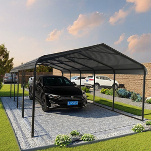 Directo de fábrica Moderno 12x20 Impermeable Independiente Heavy Duty Metal Carport Hecho en China PARA 2 AUTOS Estacionamiento al aire libre - Product Image 2