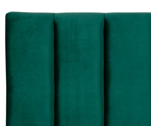 Cabecera Tapizada en Tela para <span class=keywords><strong>Muebles</strong></span> de Hotel, Cabecera Tapizada en Lino Francés, Tamaño Doble Queen, Cabecera Tapizada en Terciopelo Verde - Product Image 5