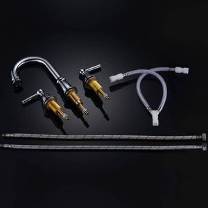 Cổ điển kép xử lý rộng rãi vòi nước 3 lỗ 8 "phòng tắm vòi nước - Product Image 5