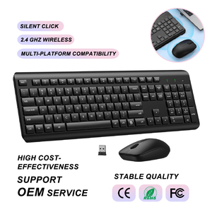 <span class=keywords><strong>Clavier</strong></span> et <span class=keywords><strong>souris</strong></span> <span class=keywords><strong>sans</strong></span> <span class=keywords><strong>fil</strong></span> ergonomiques compacts et fins 2,4 G avec design étanche en stock - Product Image 1