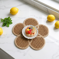 Sous-verres et sets de table en papier brun de forme irrégulière, isolants thermiquement, 38 cm, style moderne et simple, pour mariages, jardins d'enfants et tables à manger
