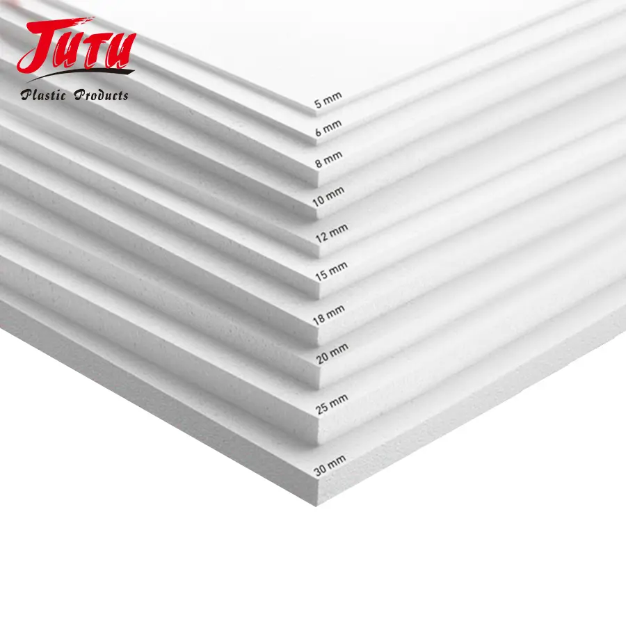 JUTU Direct Sale Factory Price High Quality 4x8 White Color PVC Foam Board Polystyrene PVC celuka sheet