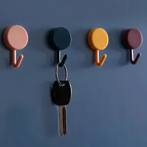 Self Adhesive Wall Hook Strong Without Drilling Coat Bag Bathroom Door <b>Kitchen</b> Towel Hanger Hooks Home Storage Accessories - Product Image 5