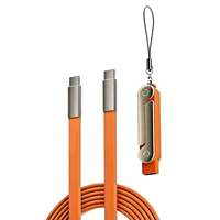 Grosir Kabel Data Type-C ke Type-C 240W 5A Terbaru 2026, Kabel Pengisi Daya USB Silikon Tembaga Murni, Kit Penyangga Ponsel