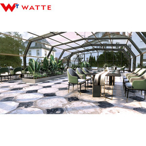 Serre de jardin extérieure moderne en alliage d'aluminium <span class=keywords><strong>avec</strong></span> toit rétractable en plaques de polycarbonate, pour <span class=keywords><strong>piscine</strong></span> - Product Image 3